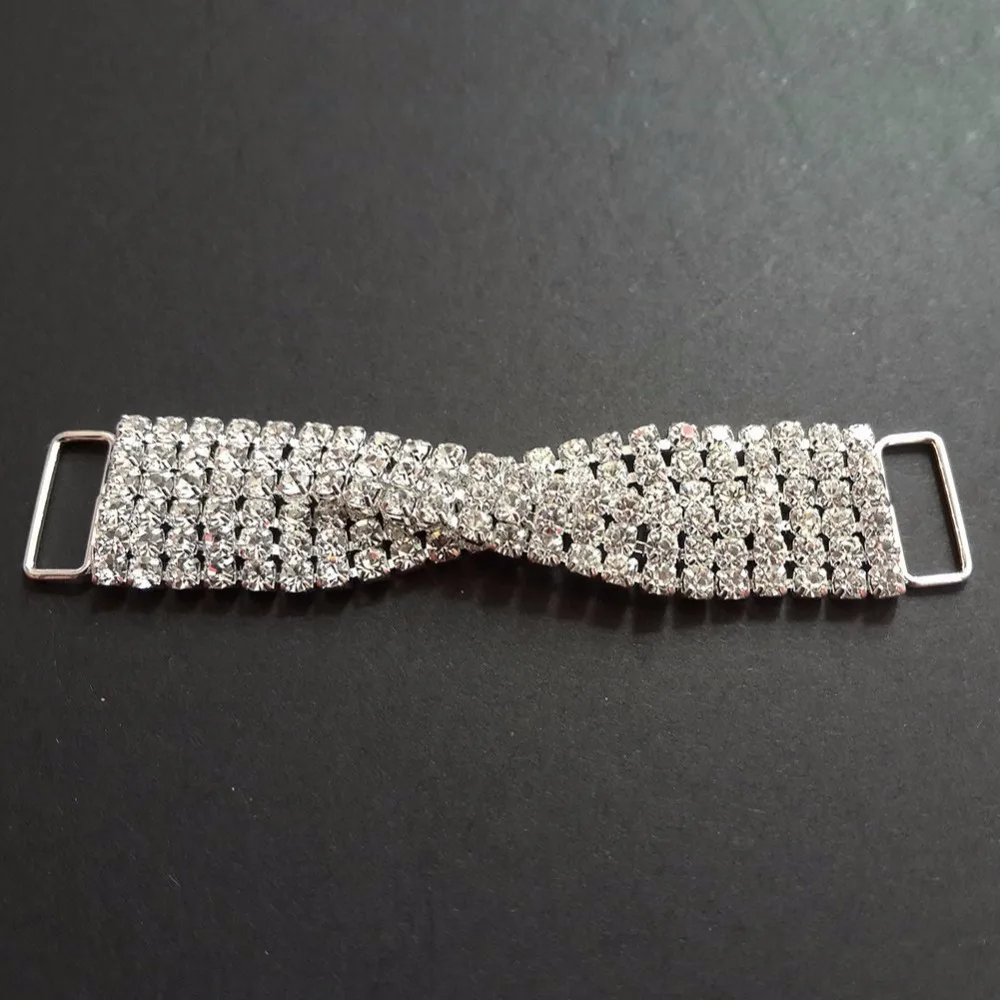 Хит! 10 шт Длинные горный хрусталь Соединительные элементы для бикини/Пряжка