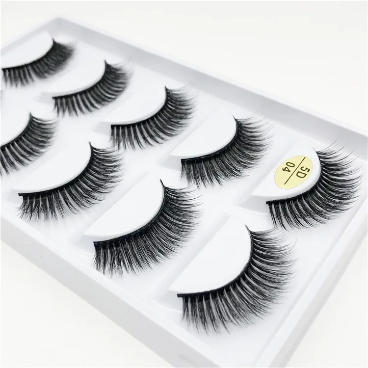 5 пар 3d норковые ресницы крест на натуральный накладные безжалостные