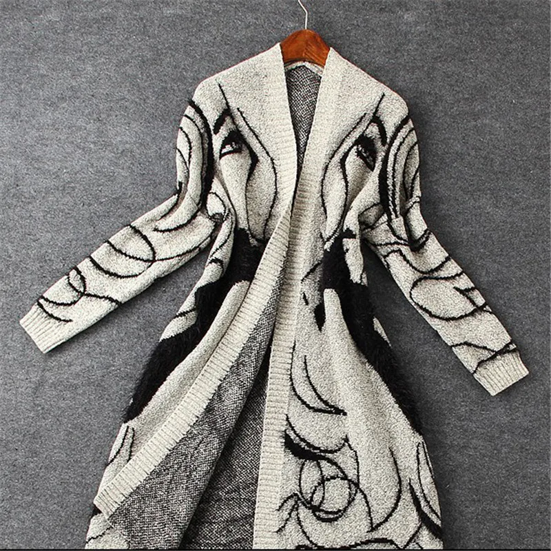 2017 женское повседневное зимнее пончо оверсайз свитера длинное пальто Pull Femme