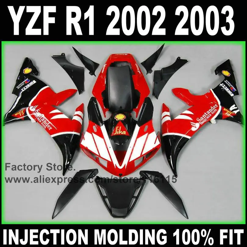 MOTOMARTS ABS мотоцикл 100% полная впрыска Обтекатели набор для YAMAHA 2002 YZF R1 2003 02 03 красный