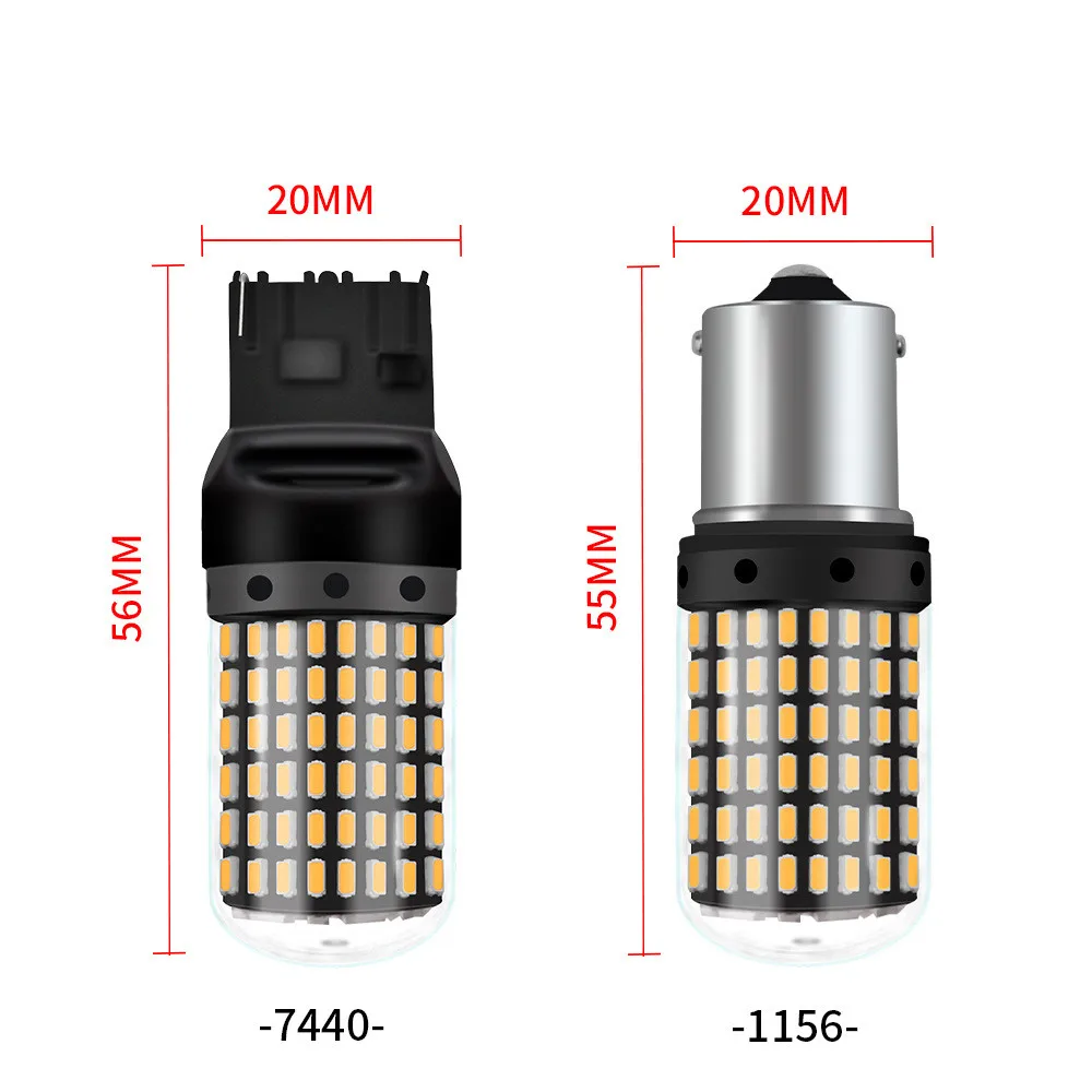 1 шт. светодиодный лампы 3014 144smd сигнала поворота светильник без вспышки CanBus без ошибок 1156 BA15S P21W BAU15S PY21W светодиодный светильник T20 7440 W21W Цвета