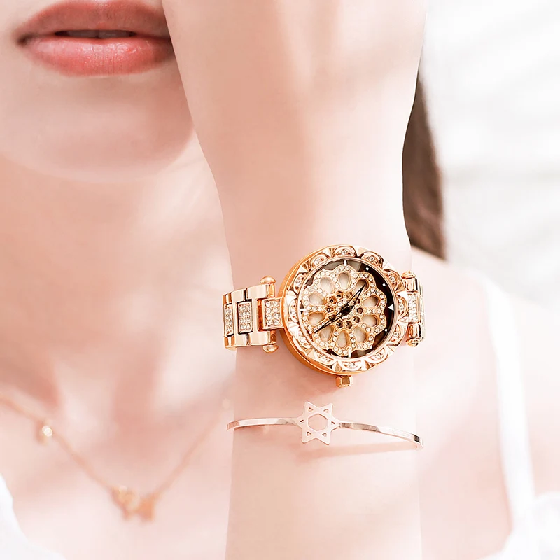 Роскошные relojes Фиолетовый китайский бренд пользовательские женские часы с бриллиантамы кварцевые наручные женские часы