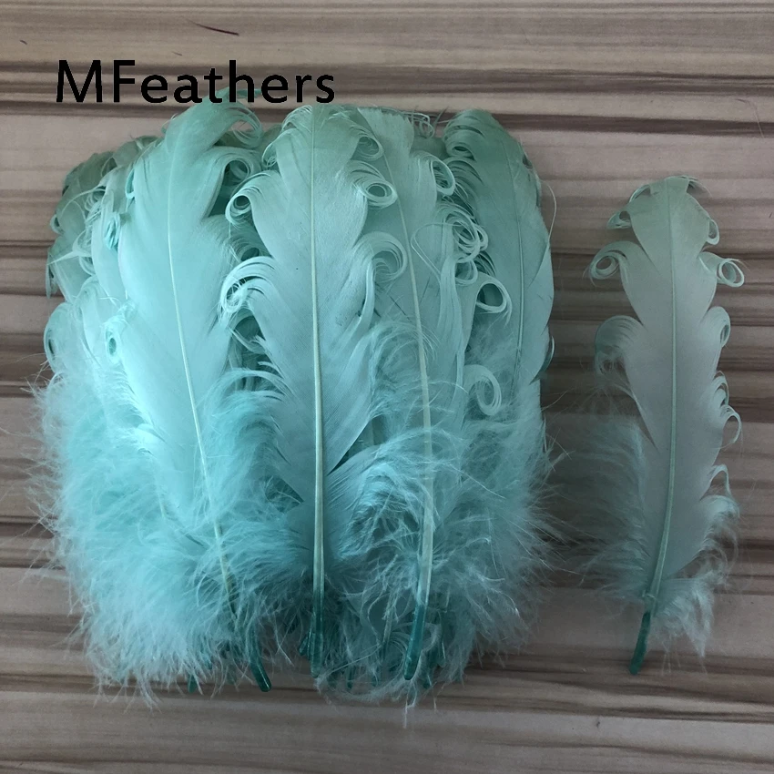 

natural Mint Green curly Goose Feather 100pcs 13-20cm/5-8inch DIY feathers for crafts Halloween costumes Decorative plumes