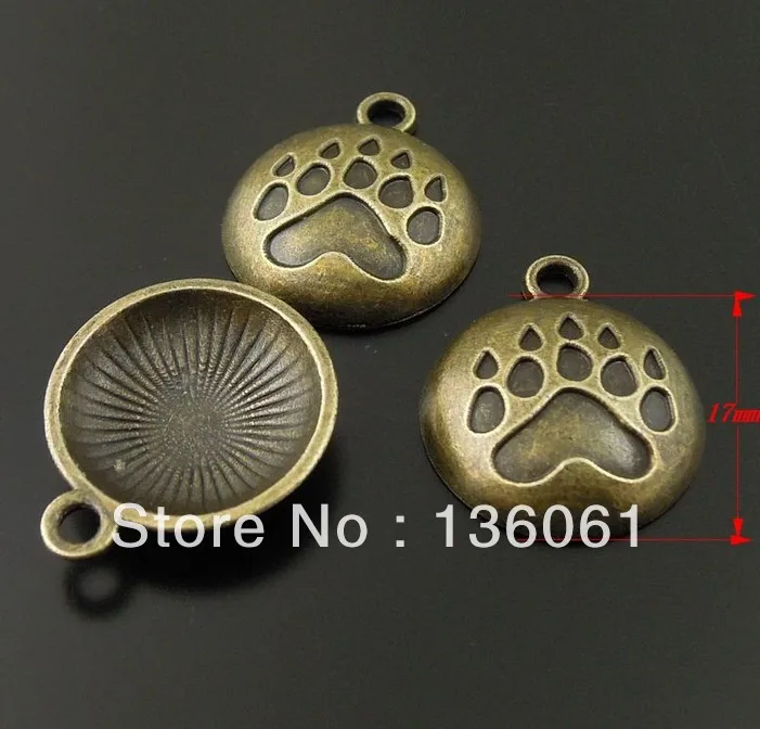 10 шт. Бронзовые Подвески для браслета ожерелья Собачья лапа|pendants for bracelets|f pendantpendant