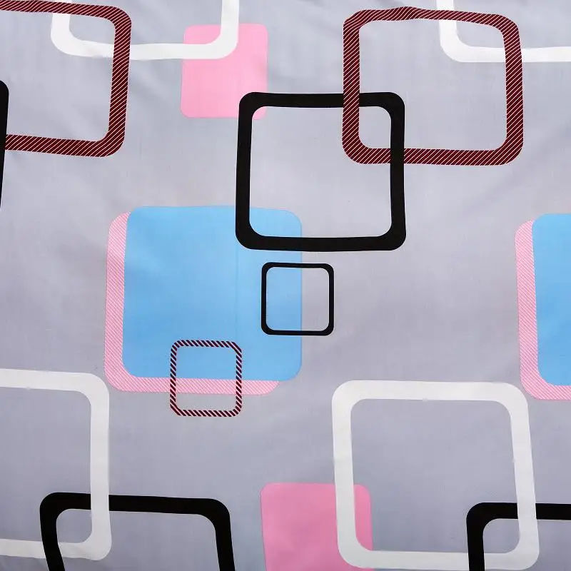 Классический комплект постельного белья 5 размеров серый синий с цветами из 4