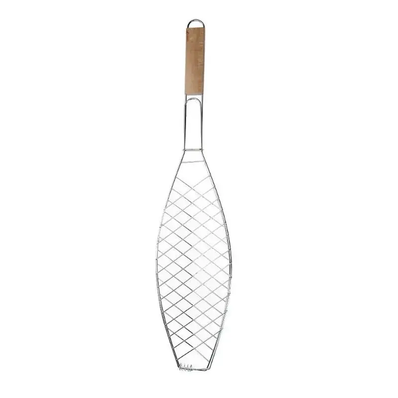 Модный Инструмент для барбекю сетки гриль для кемпинга стойка для барбекю клип Папка гриль деревянная ручка решетка-гриль одиночное мясо рыба овощи