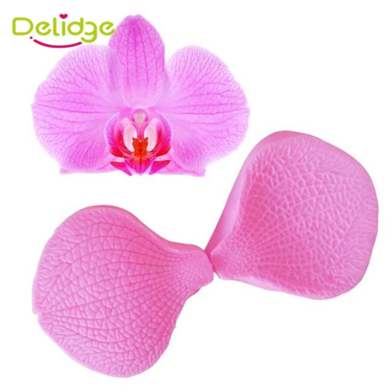 Delidge 2 шт./компл. Phalaenopsis форма для пирожных лепесток силиконовые 3D цветочные
