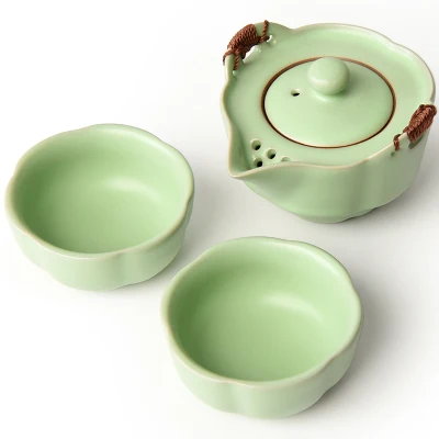 Wourmth кофейные чайные наборы керамический чайник gaiwan чашка чая портативный дорожный чайный набор китайские чайные наборы кунг-фу логотип DIY - Цвет: 01