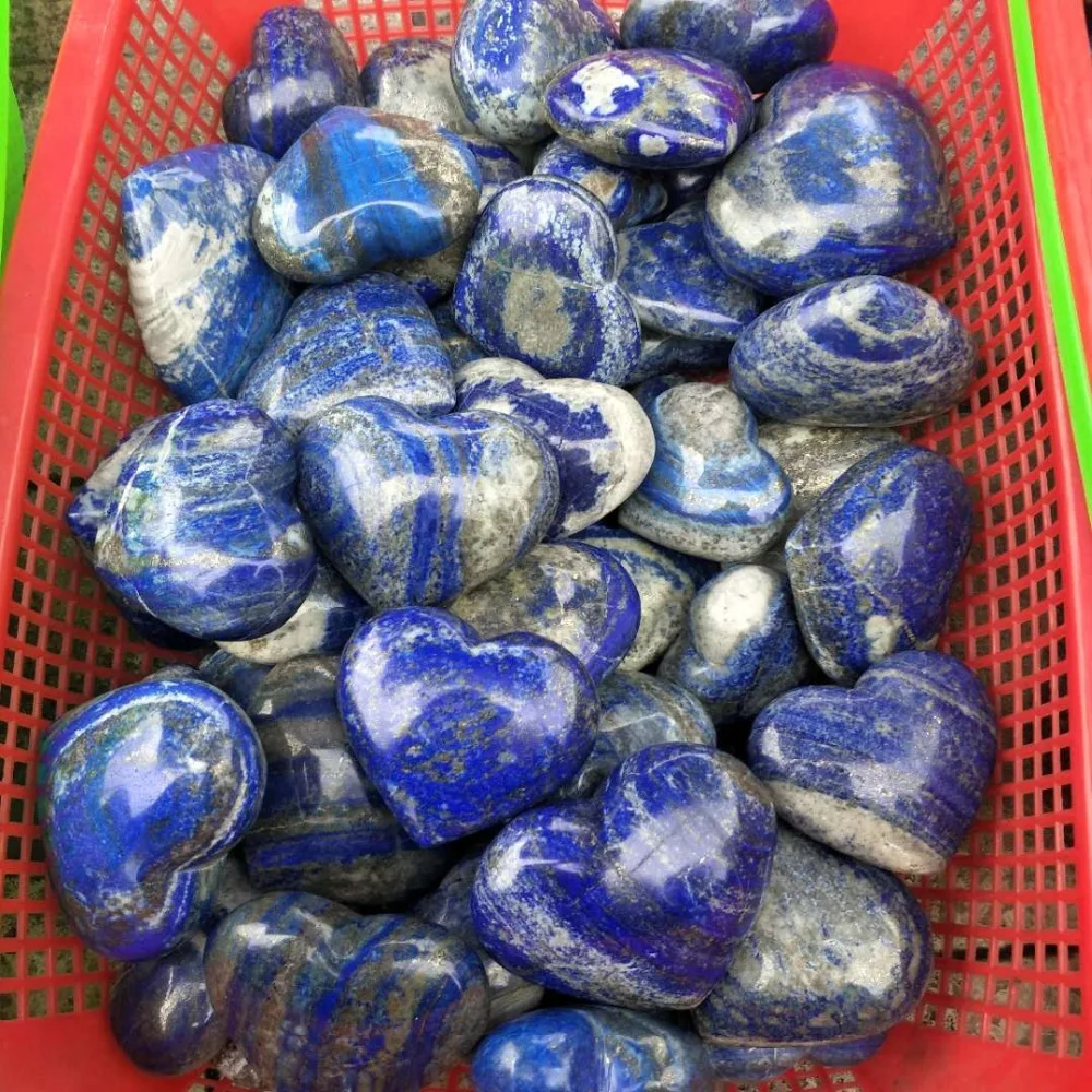 

1pcs Natural beautiful lapis lazuli QUARTZ CRYSTAL The heart HEALING 7-8cm