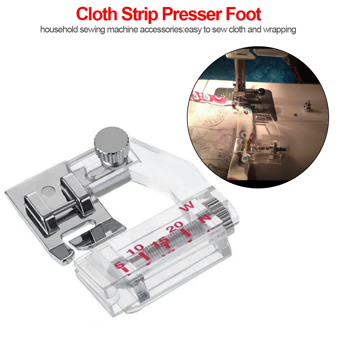 Регулируемая прижимная лапка с регулируемым смещением для швейных машин