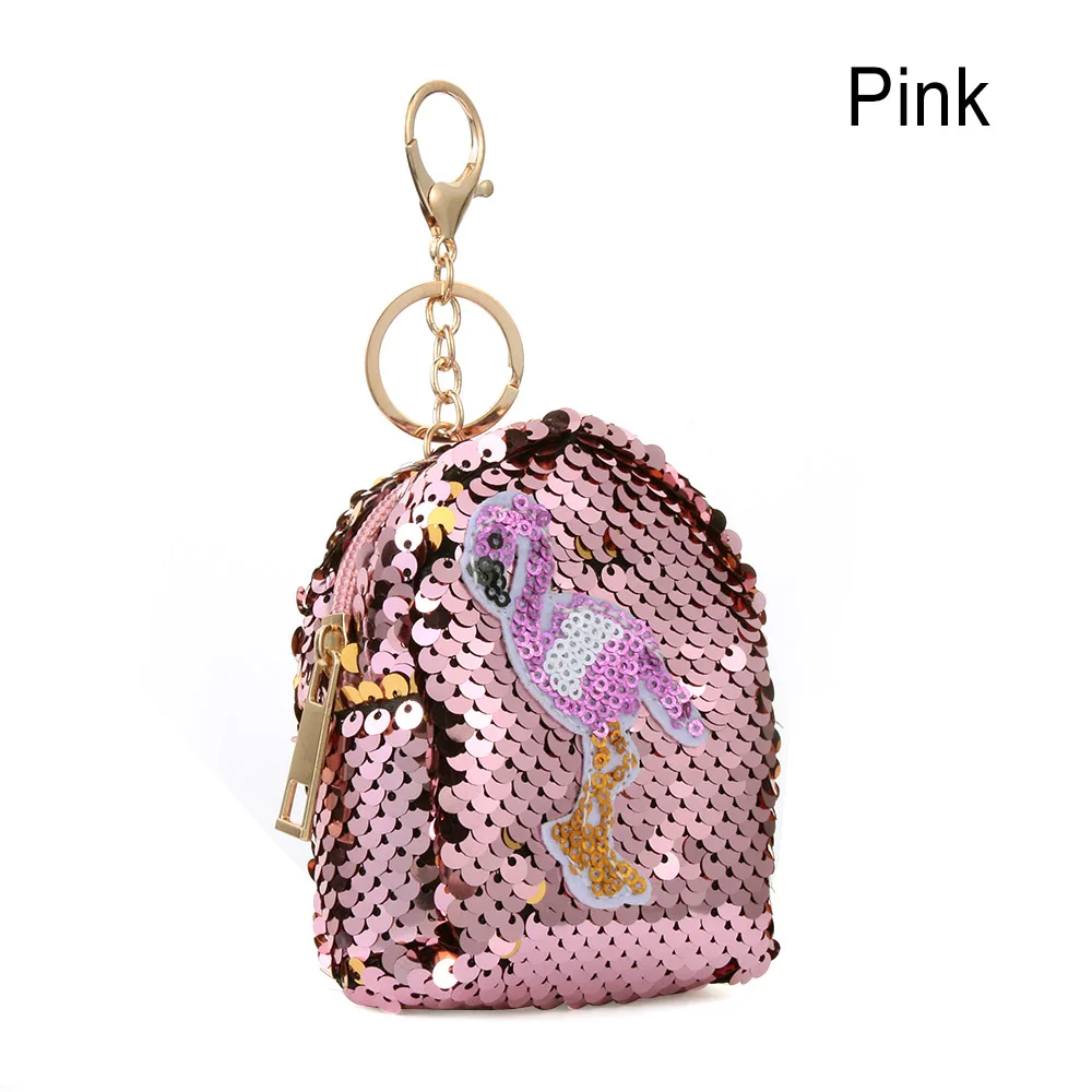 deep pink Лидер продаж, кошельки для монет с единорогом, расшитые блестками, сумки для женщин, сумки для денег, женские кошельки для девочек, милые детские кошельки, каваи, кошелек, держатель для карт - Цвет: deep pink