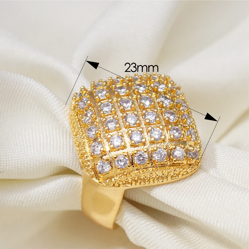 Горячие парные кольца для женщин квадратное кольцо стразы перстень желтое