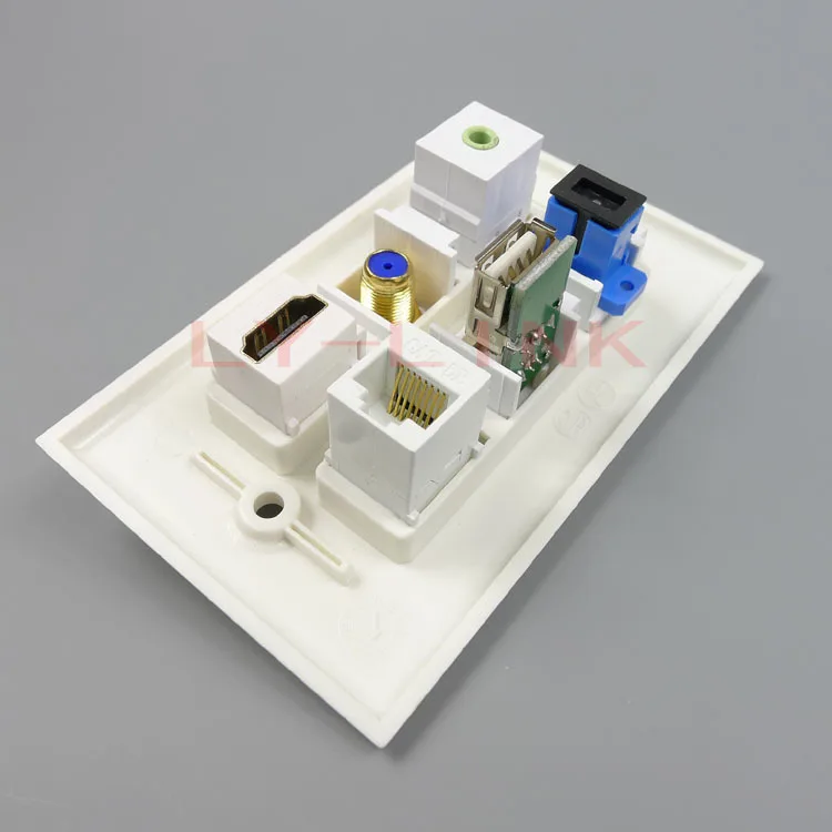 120 тип настенная пластина hdmi usb RJ45 F TV 3 5 мм аудио SC волоконный женский с 114X70 |