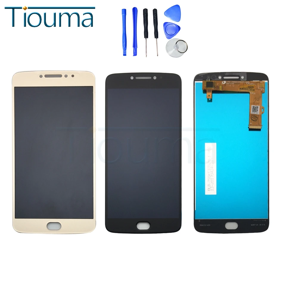 100% Tested Black/Gold For Motorola Moto E4 Plus LCD Display Touch Screen Digitizer Monitor Assembly Repair Parts | Мобильные