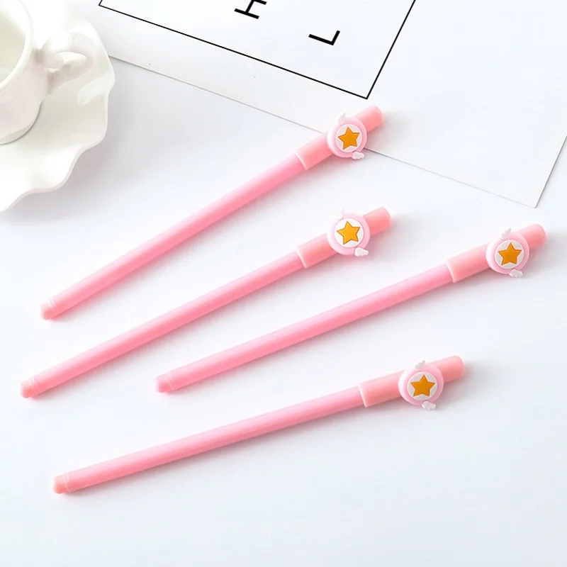1Pcs Random Pinkwing Креативный кавайный, новинка, Пикачу, гелевая ручка, Покемон, кошка, коготь, школьный художественный аксессуар, милый кролик, медведь, ученик, Bts, подарок, канцелярские принадлежности, Bts - Цвет: 1Pcs Random Pinkwing
