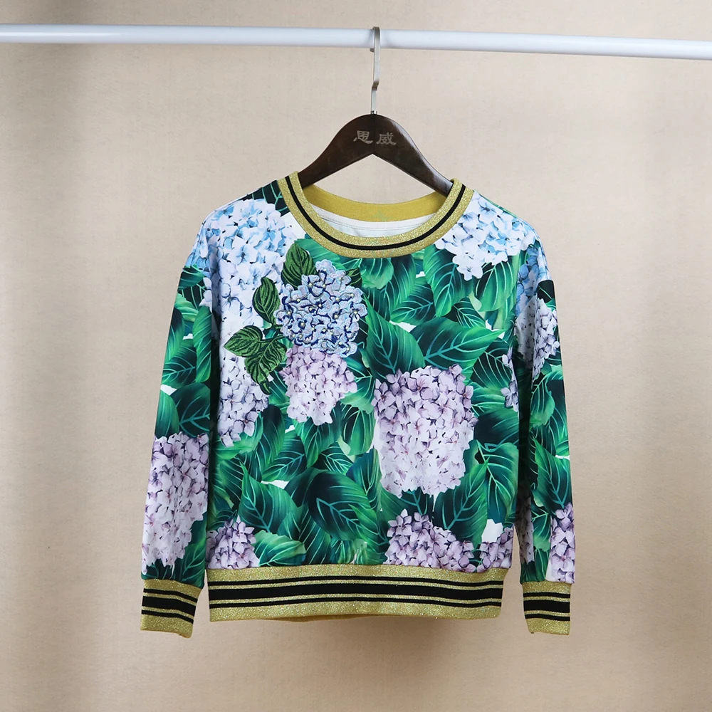 Высокое качество модные женские туфли 2 шт. Листья печати комплекты три четверти