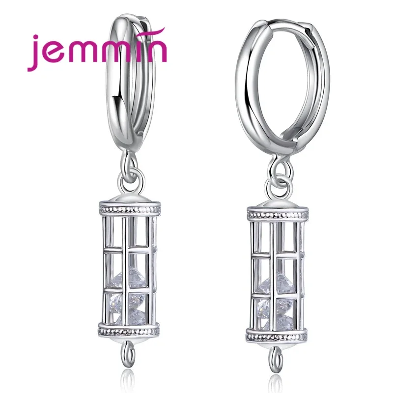 

New Unique Design Bottle with Clear CZ Crystal 10PCS DIY 925 Sterling Silver Earrings for Women Engagement Jewelry Parts