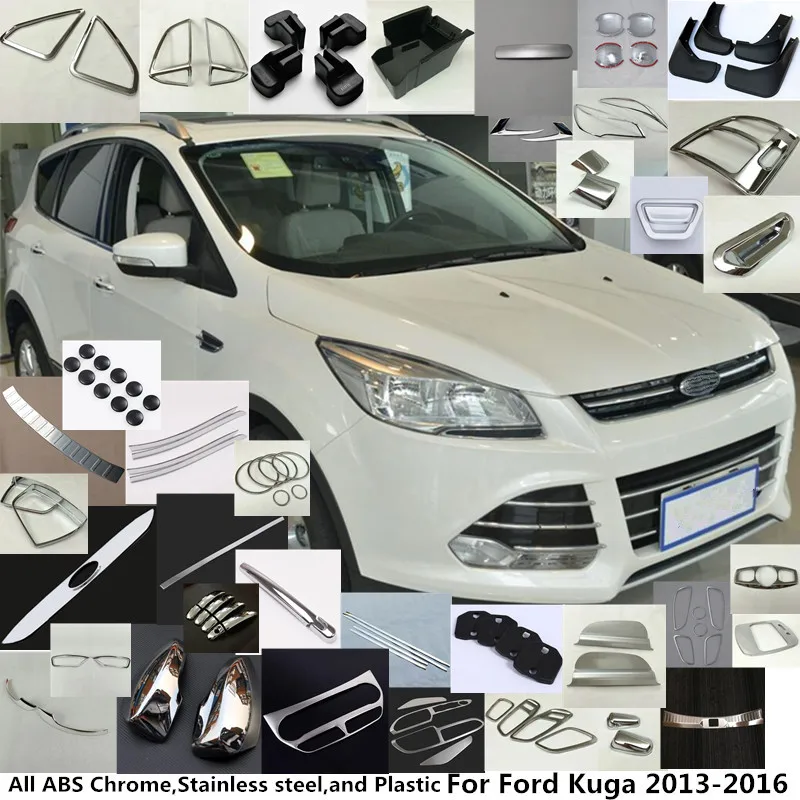 Для Ford Kuga 2013 высокое качество Автомобильный Стайлинг ABS хромированная отделка задний фонарь Задняя рама крышка лампы 4 шт. аксессуары