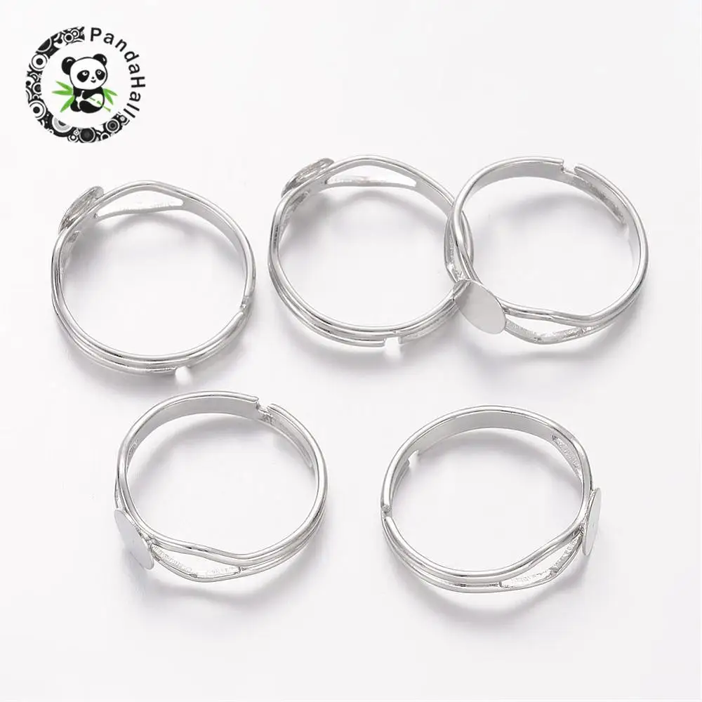 

brass ring components, pad ring findings, adjustable, nickel free, Metal color, 18mm inner diameter, tray: 6mm