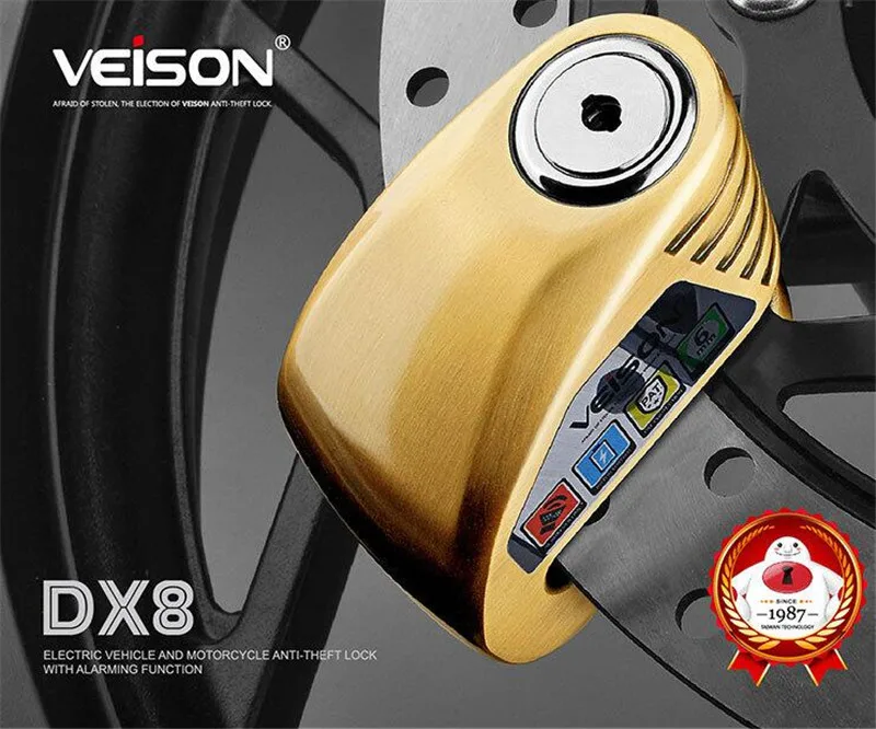 Водонепроницаемый Противоугонный замок для мотоцикла 130 дБ Предупреждение ющий