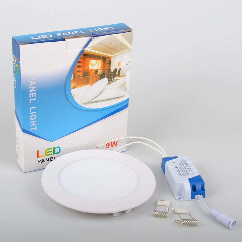Wholesale Thickness 3W/6W/9W LED Panel Light Round Thin Flat Recessed Ceiling Downlight for Home Kitchen Led Indoor Lighting | Освещение