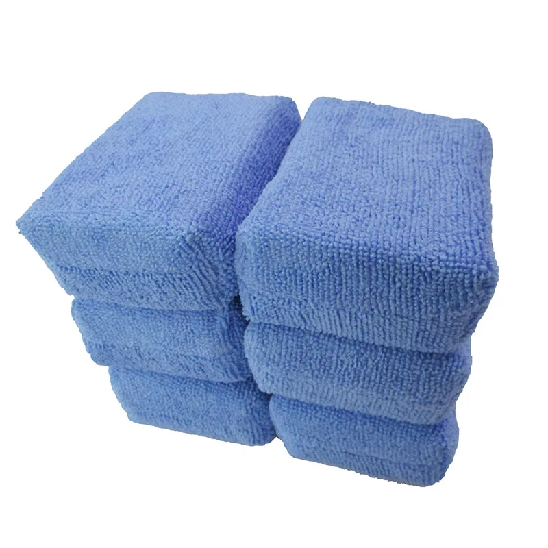 Чистка автомобиля микрофибра махровая ткань коробка губка для мытья и уборки