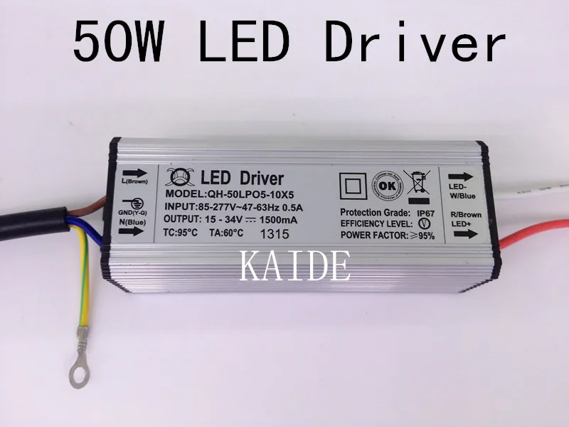 Светодиодный драйвер 50 Вт светодиодный источник питания водонепроницаемый