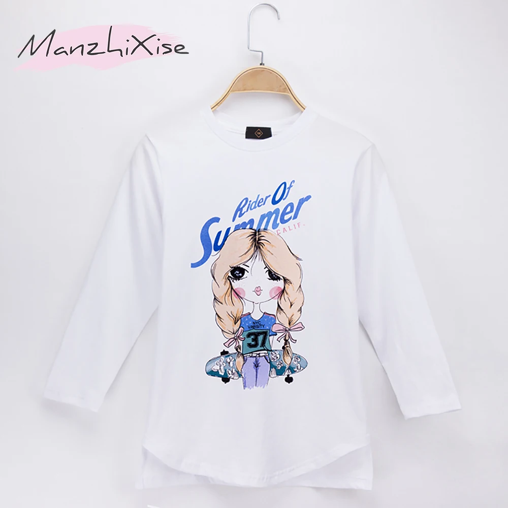 Новинка 2019 детские футболки красивая детская одежда принцессы из 100% хлопка с