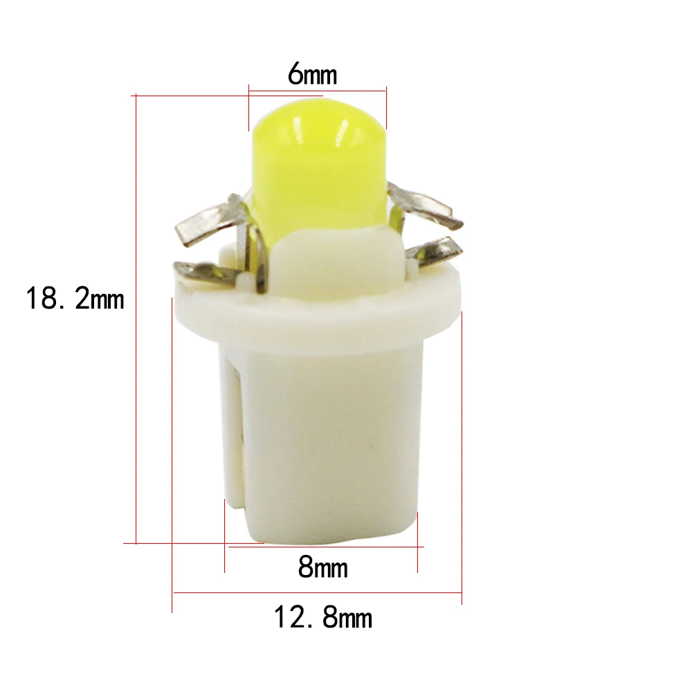 YSY 100x B8.5D 509T B8.5 COB Led SMD T5 лампа для автомобиля Speedo Dash приборная панель светильник