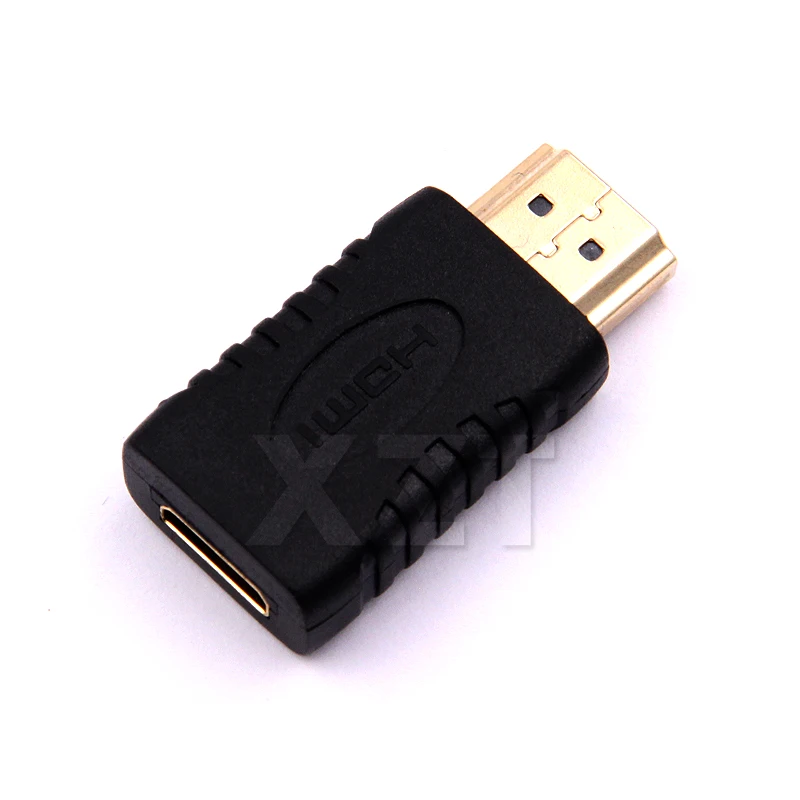 Позолоченный Hdmi к Mini адаптер конвертер Папа мама для HDTV Full 1080p HD видеокамера|hdmi
