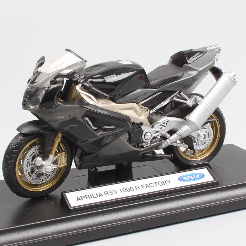 Children's 1:18 scale Welly APRILIA RSV 1000 Factory sport Racing bike motorcycle Diecast vehicle model miniatures moto cars Toy