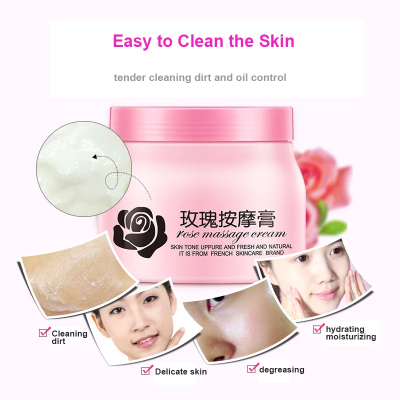 Face Massage Cream Rose Nourishing Facial Skin Moisturizing Hydrating Oil Control Brightening 500ml | Красота и здоровье