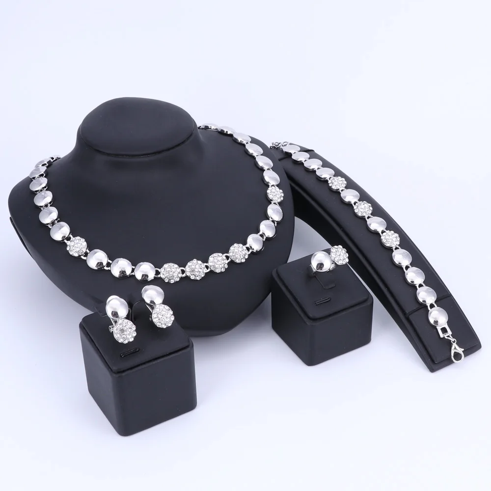 Женский комплект ювелирных изделий из африканских бусин хрустальное ожерелье