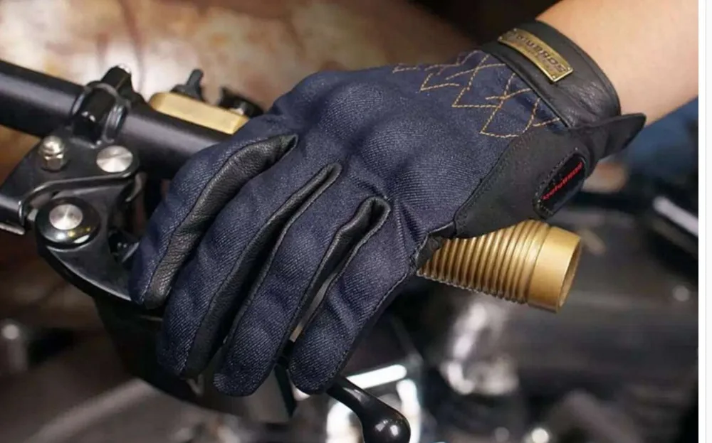 Мужские мотоциклетные кожаные защитные перчатки в стиле ретро|Перчатки| |