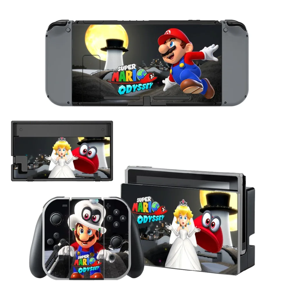 Супер Марио Одиссея кожи Стикеры винил для NintendoSwitch стикеры s скины для Nintend переключатель NS консоли и Joy-Con контроллеры