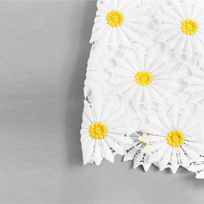 SHEIN женский белый укороченный топ с вышивкой на плече и узлом, женский пляжный отдых, Boho, милый облегающий летний топ на бретельках, сексуальный топ