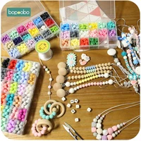 bopoobo 15mm silicone beads bpa free food grade silicone diy crafts silicone 14mm octagonal teething beads baby teethers