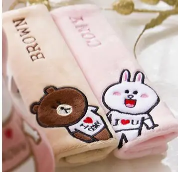 1pair belt cover 1 пара 29 см Мультфильм My Melody Тоторо Кумамото медведь плюшевый автомобильный ремень безопасности крышка подголовник автомобиля Успокаивающая подушка для шеи мягкая игрушка - Цвет: 1pair belt cover