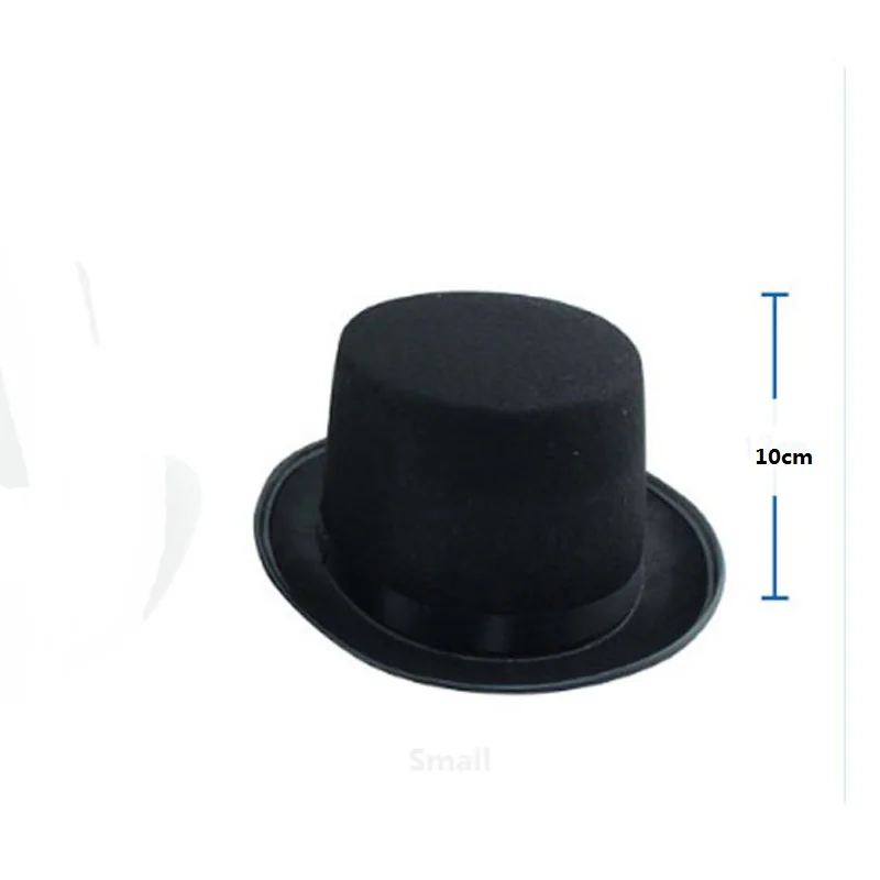 

10pcs/lot Black Kids Children Hats Magician Circus Top Hats Birthday Party Carnival Halloween Festivals Hat Cap