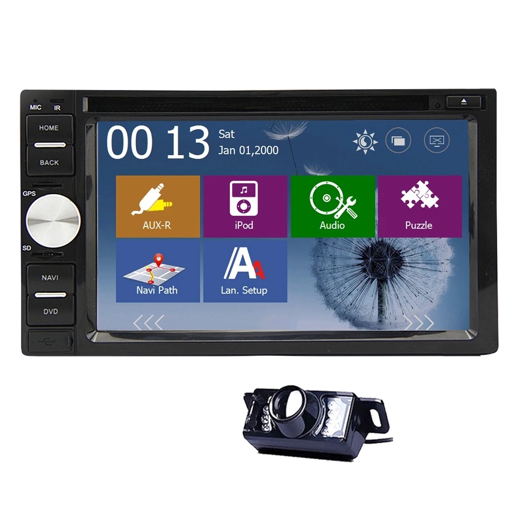 Камера sub в cd дека Радио Системы RDS стерео двойной din GPS DVD для авто FM AM ПК аудио USB AMP