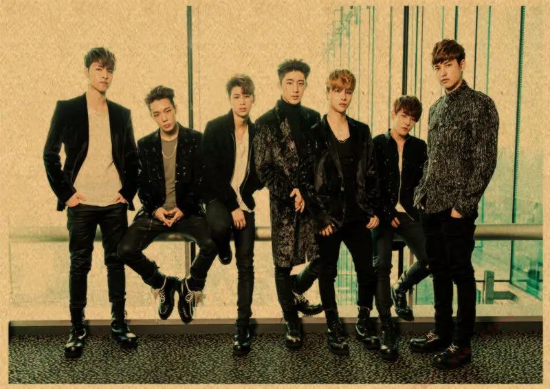 Разные дизайны KPOP IKONIGHT Корейский мужской браслет плакаты из крафт-бумаги постеры