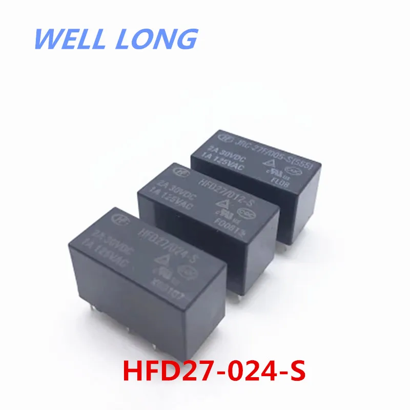 5 шт./лот реле питания HFD27 024 S 24VDC 2A 8pin.|Реле| |