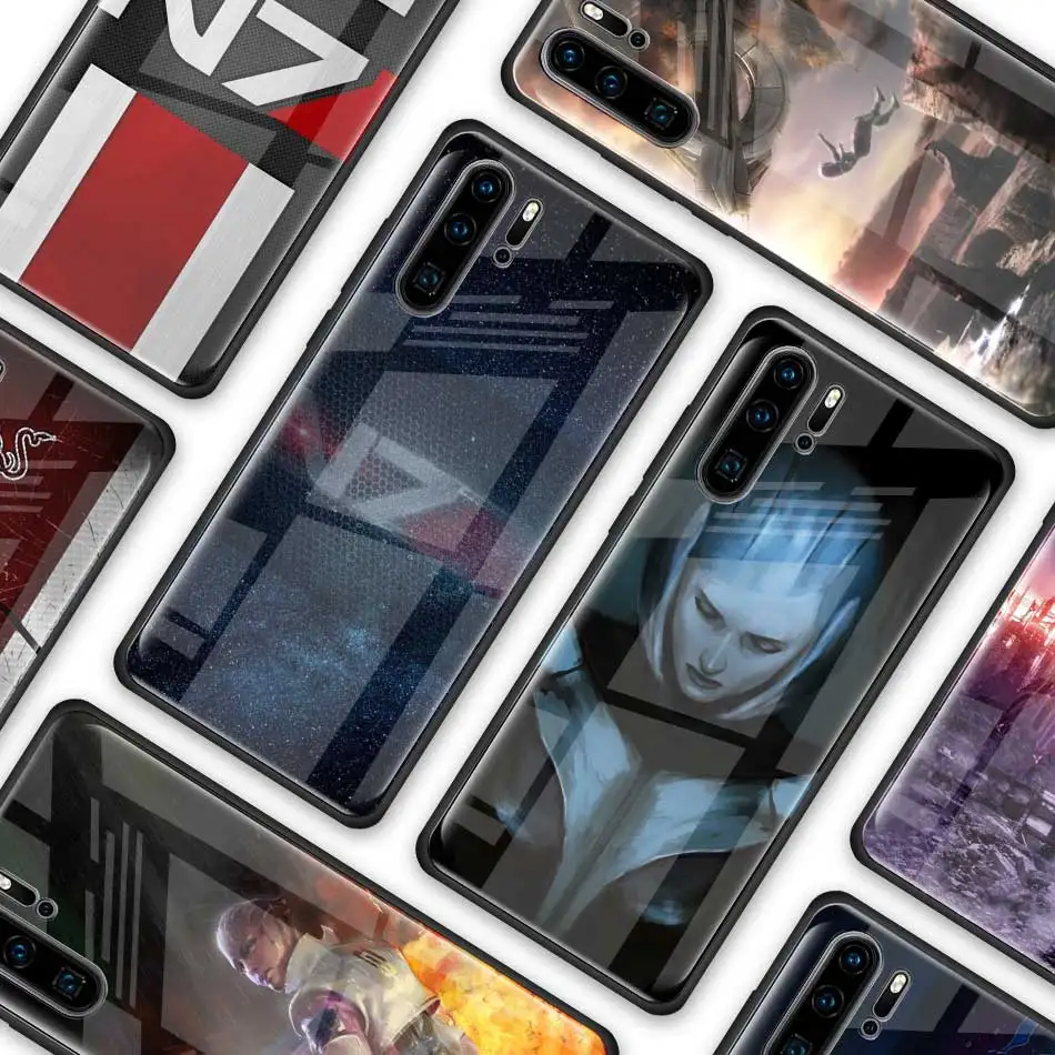 Чехол из закаленного стекла N7 Mass Effect для huawei P30 Pro P10 P20 P30 Lite mate 10 20 Pro Honor 20 Pro 8X чехол s