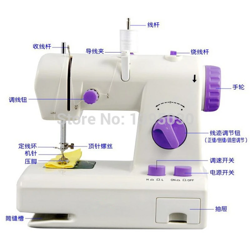 Портативная многофункциональная электрическая швейная машина 1 шт. высокое
