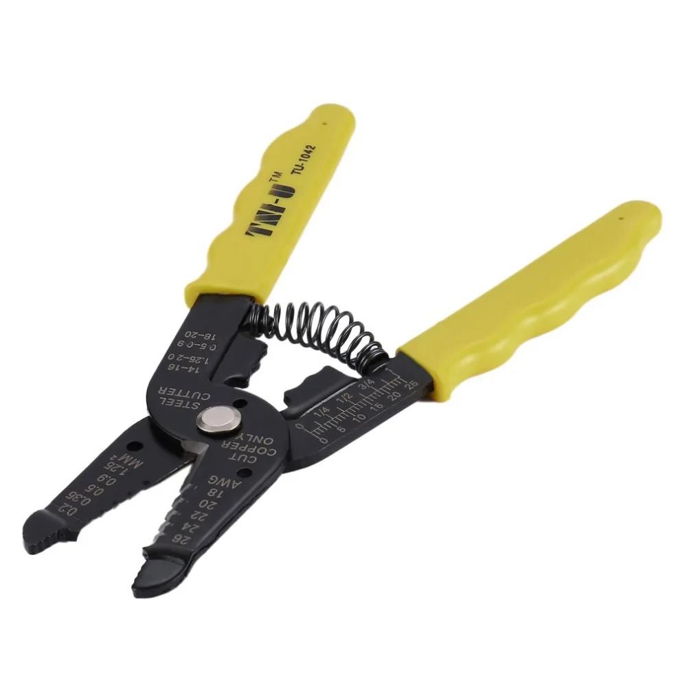 TU-1042 Portable Cable Cutter Universal Wire Stripper Electric Wires Stripping Pliers Crimper Strippers Tools | Инструменты