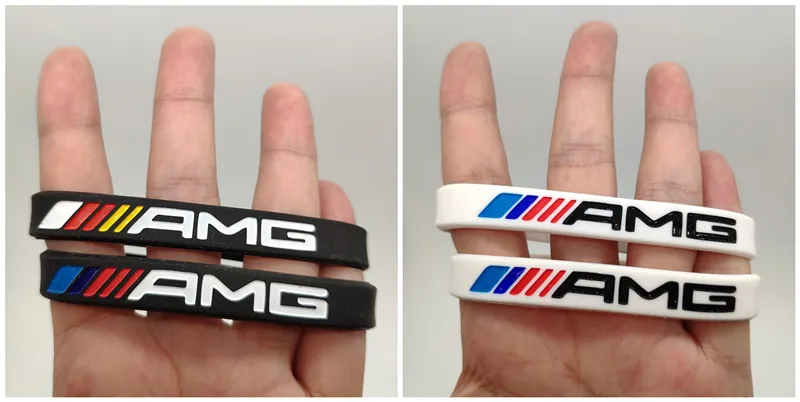 2 шт., силиконовый браслет AMG для мужчин и женщин, резиновый браслет на запястье, браслет для Mercedes Benz Club Fans, повязка на руку, Pulsera Pulseira
