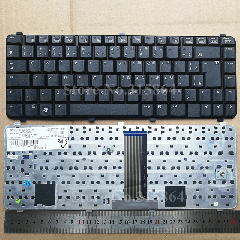 

Бразильская раскладная новая клавиатура для ноутбука HP 6530S 6531S 6731S 6730 S, 6735S 491274-201 V061126BR1