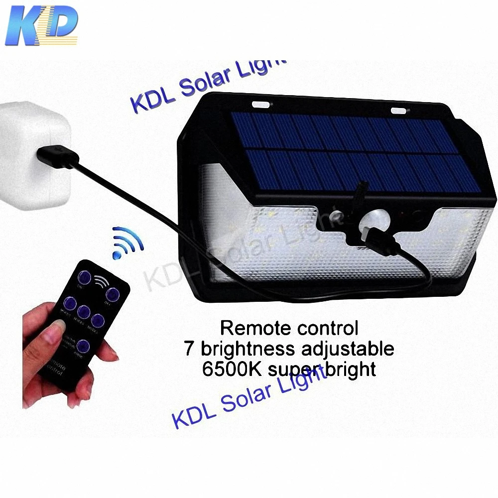 55 LED 900lm Solar Light remote control radar smart 3 side lighting degree light scope usb charging port street wall lamp yard | Лампы и