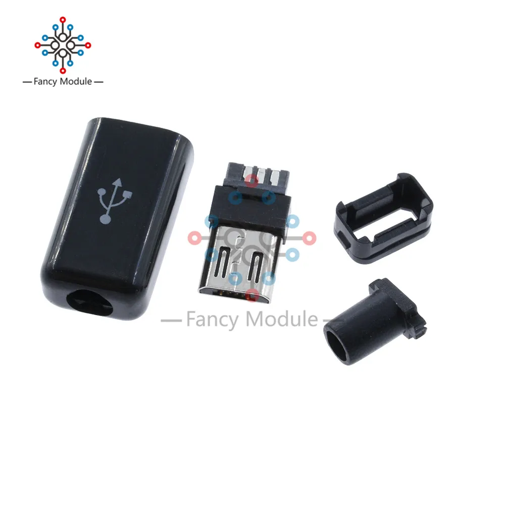 Набор разъемов Micro USB для штепсельной вилки DIY 10 шт. черные чехлы|kit connector|kit kitskit diy |