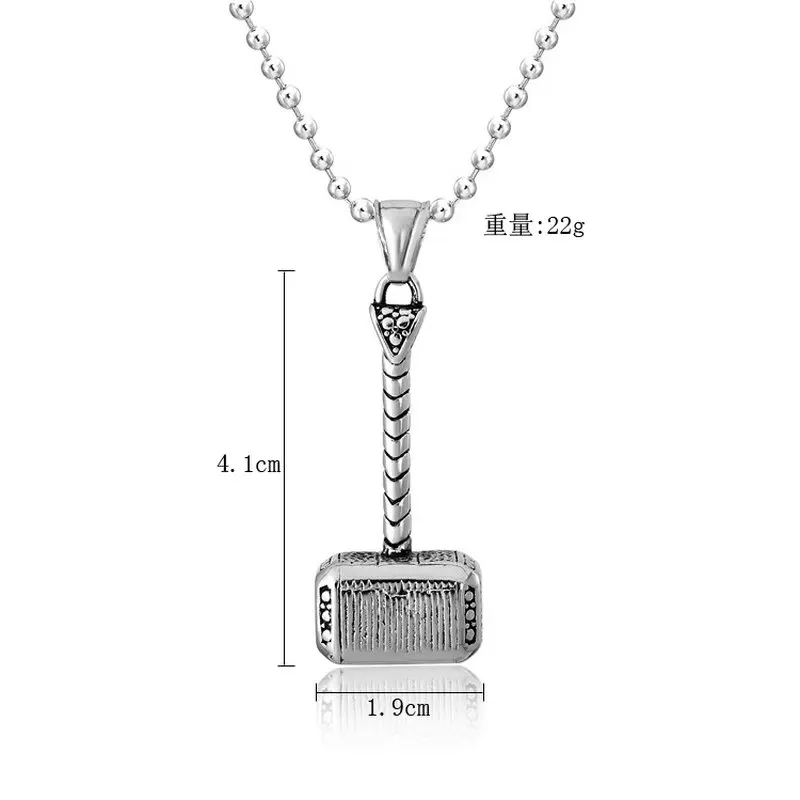 Amgj панк Титан Сталь Молотки Подвески Цепочки и ожерелья для мужчин Best подарок